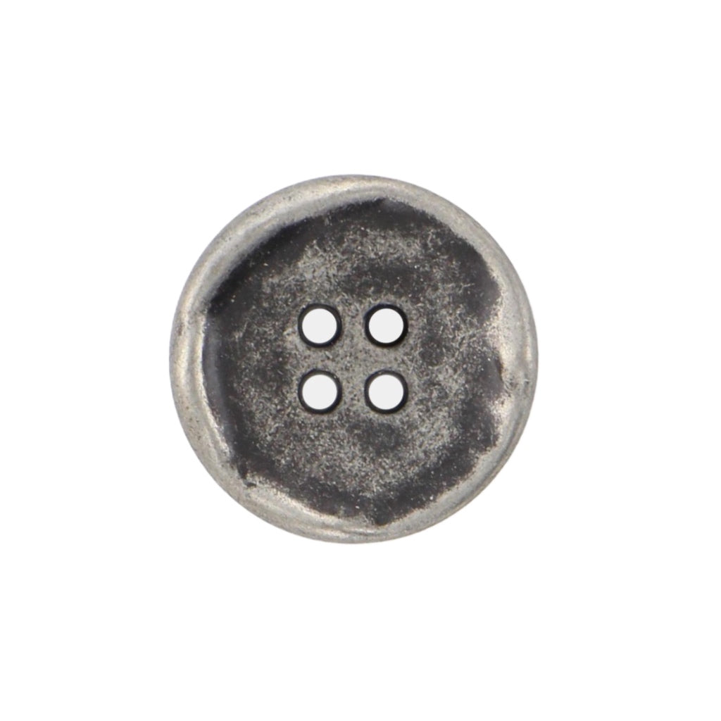 Button 152010D Silver 4 Hole 20mm