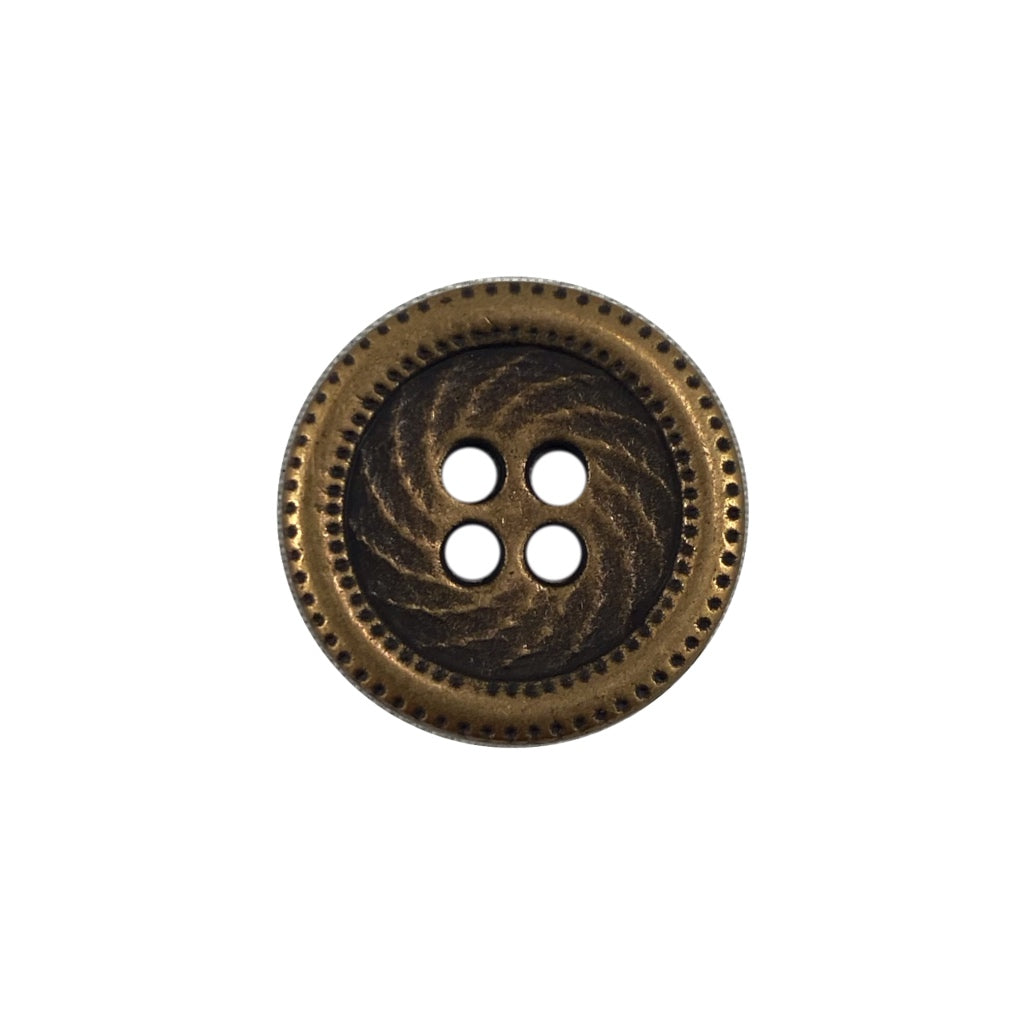 Button 206550C Brass Pinwheel 18mm