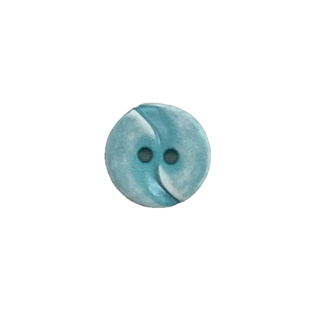 Button 225812 Teal Wave 13mm