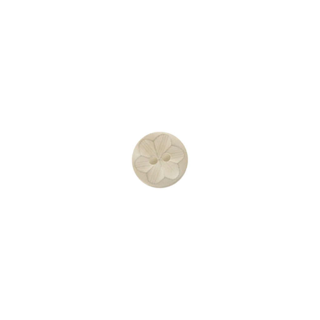 Button 231527 White Fluted 12mm