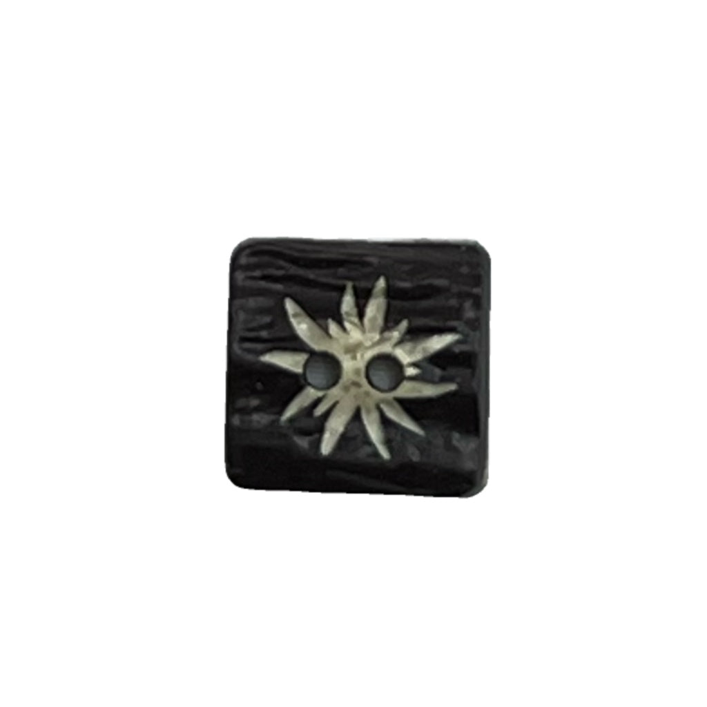 Button 270621 Bone Resin Sun Inlay 15mm