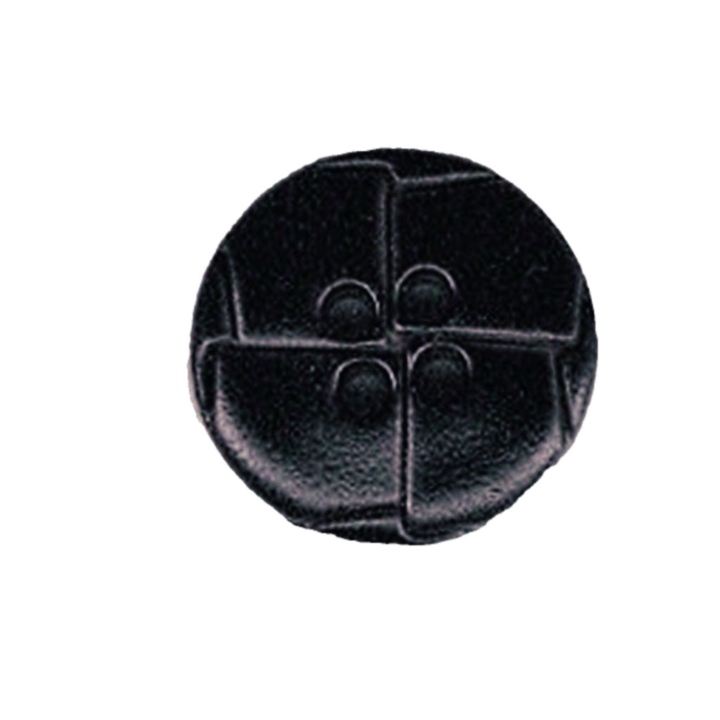 Button 272347JB Black Leather Look 18mm