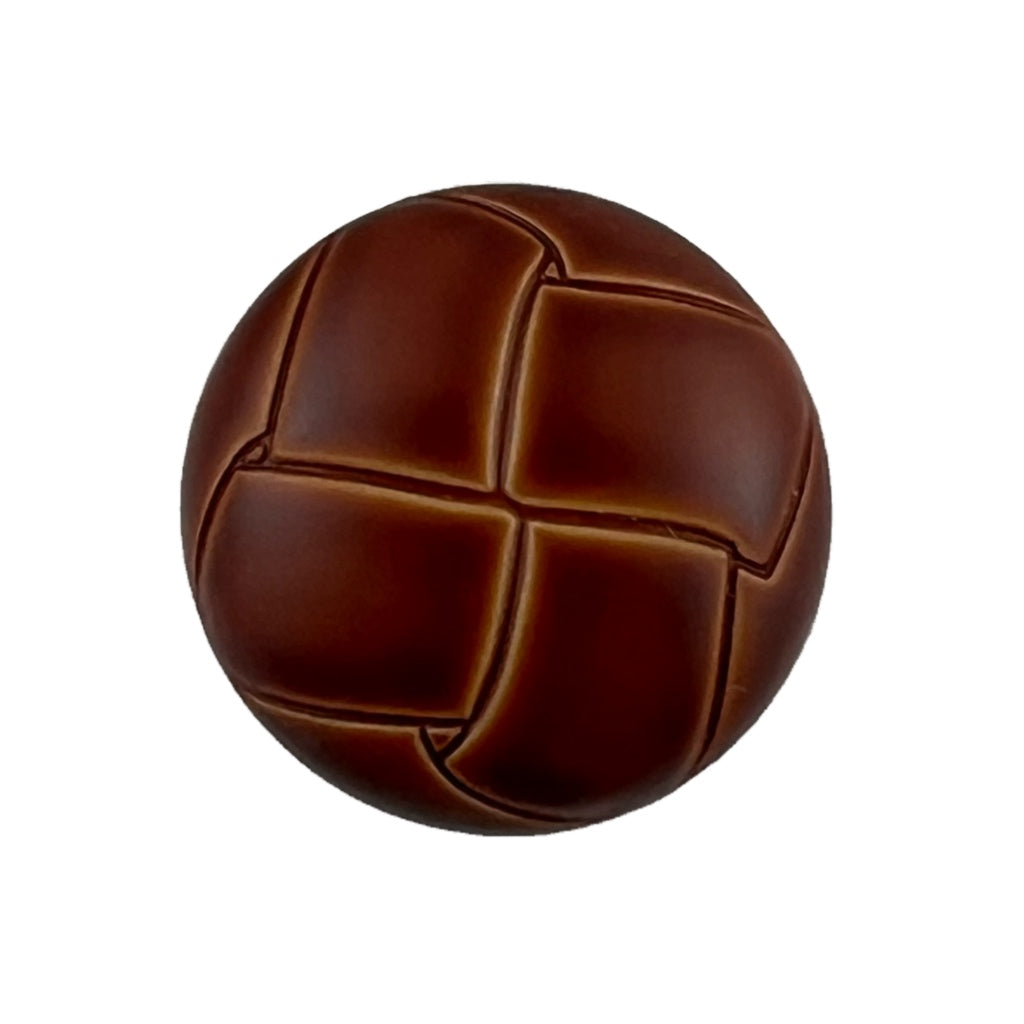 Button 272399E Lt Milk Chocolate Leather Look 25mm