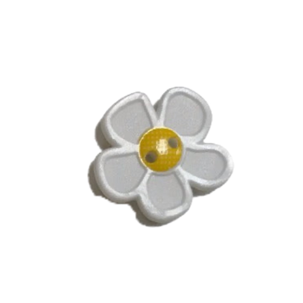 Button 280849 Flower White 20mm