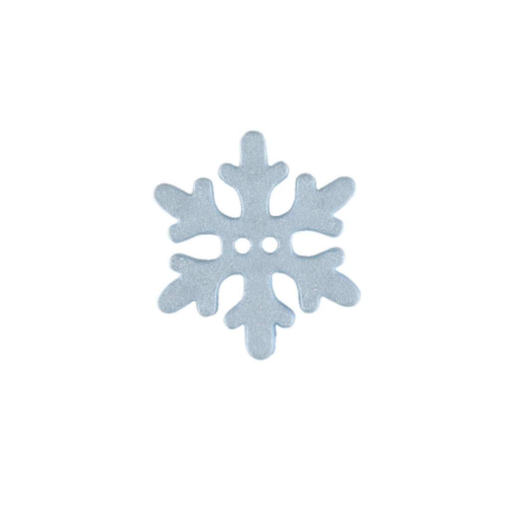 Button 281062 Snowflake Blue 20mm