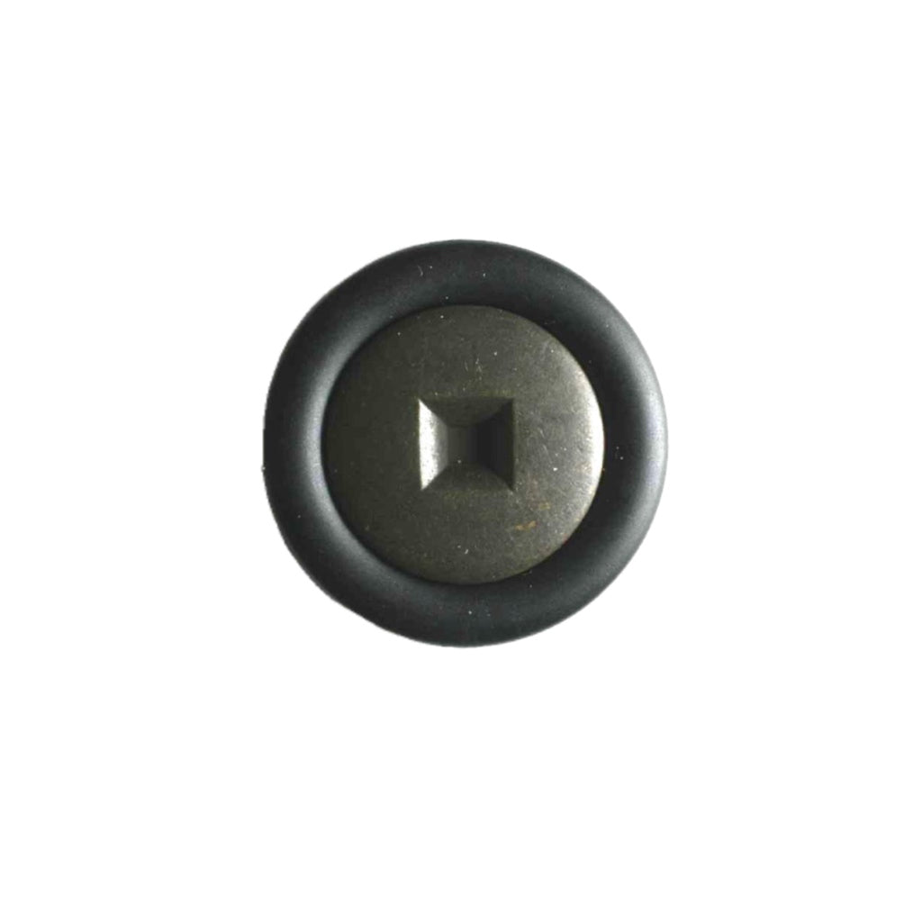 Button 300290 Brass Inlay Black Border 20mm