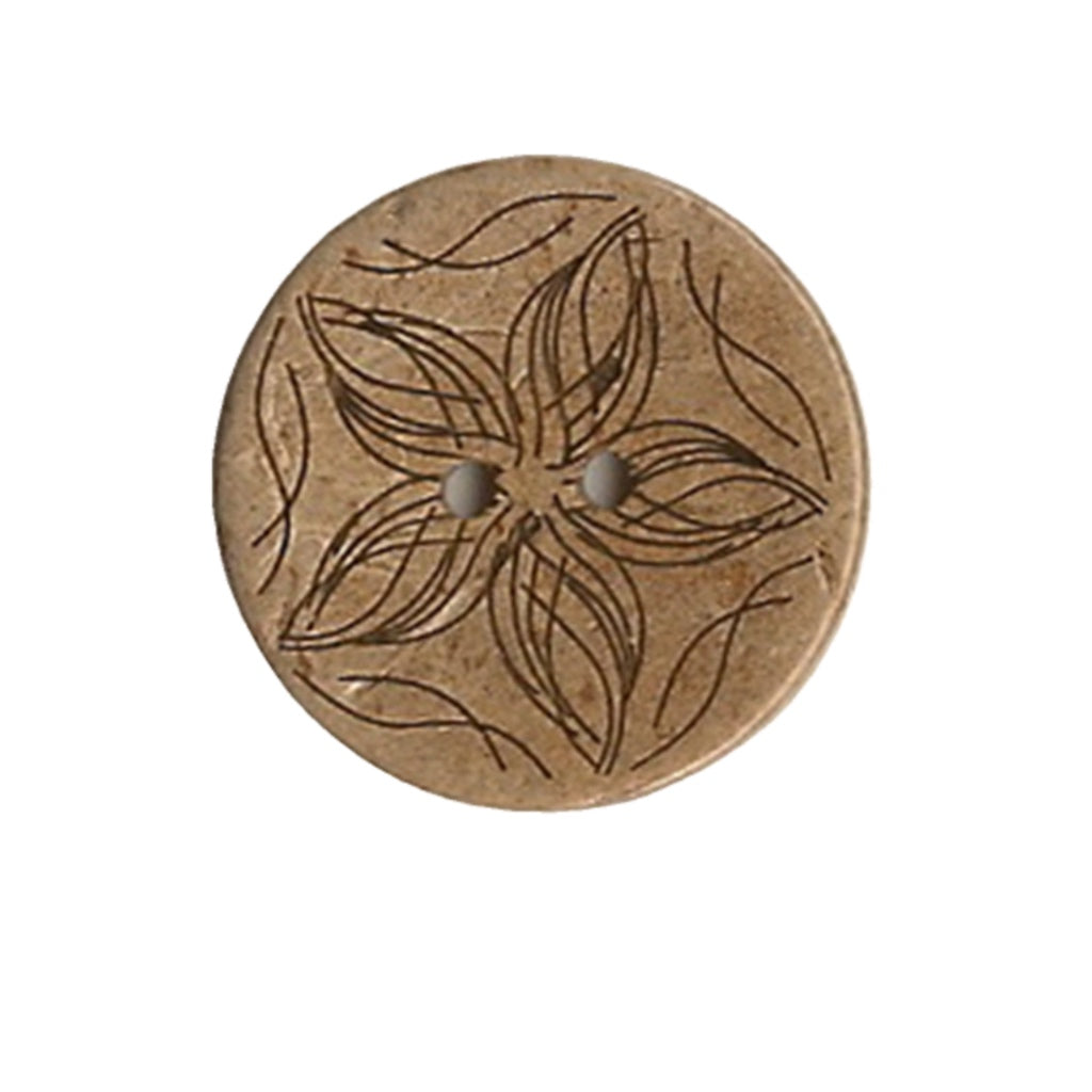 Button 309479 Etched Star 25mm