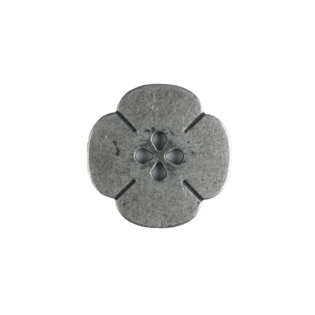 Button 310729 Metal Flower Tin 20mm