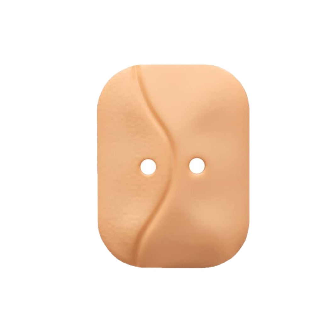 Button 334811 Square Orange 23mm