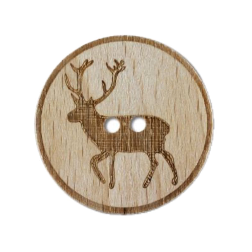 Button 341269 Elk Wood 28mm