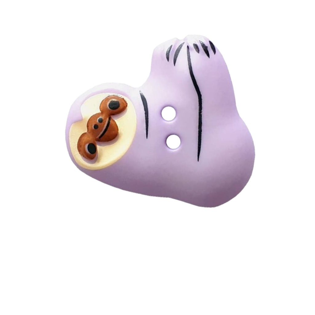 Button 341301 Purple Sloth 25mm