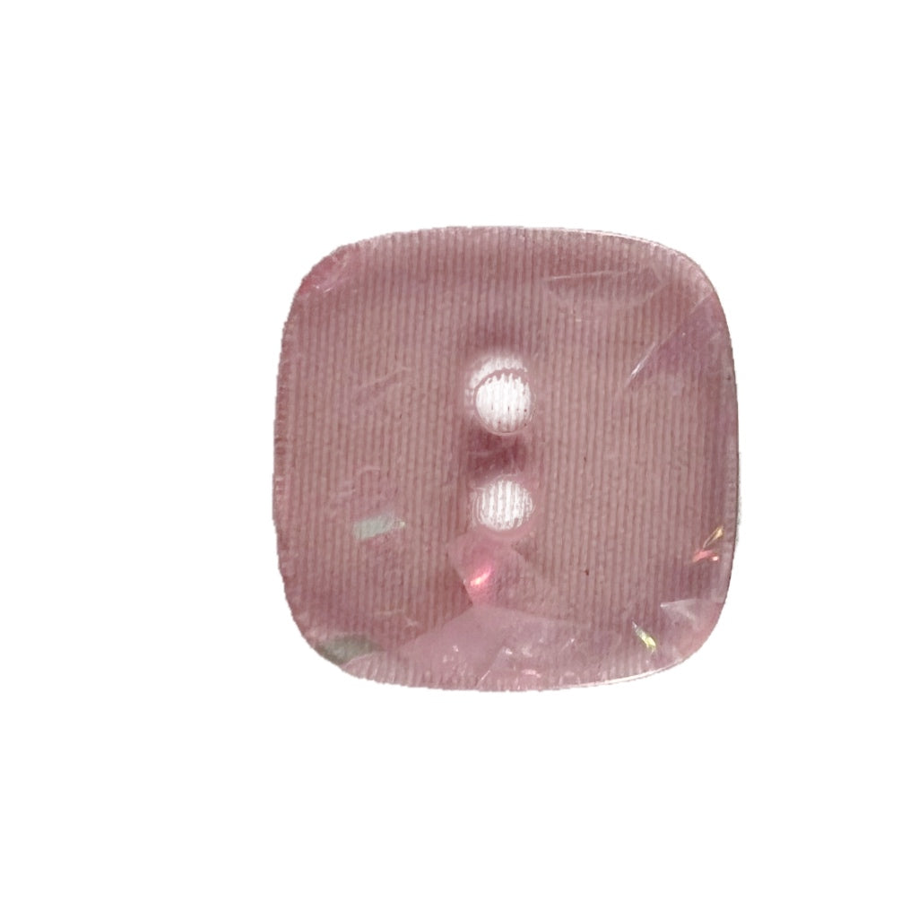 Button 344820 Pink Square 20mm
