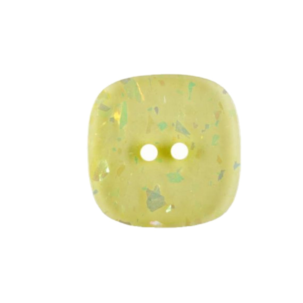 Button 344822 Yellow Square 20mm