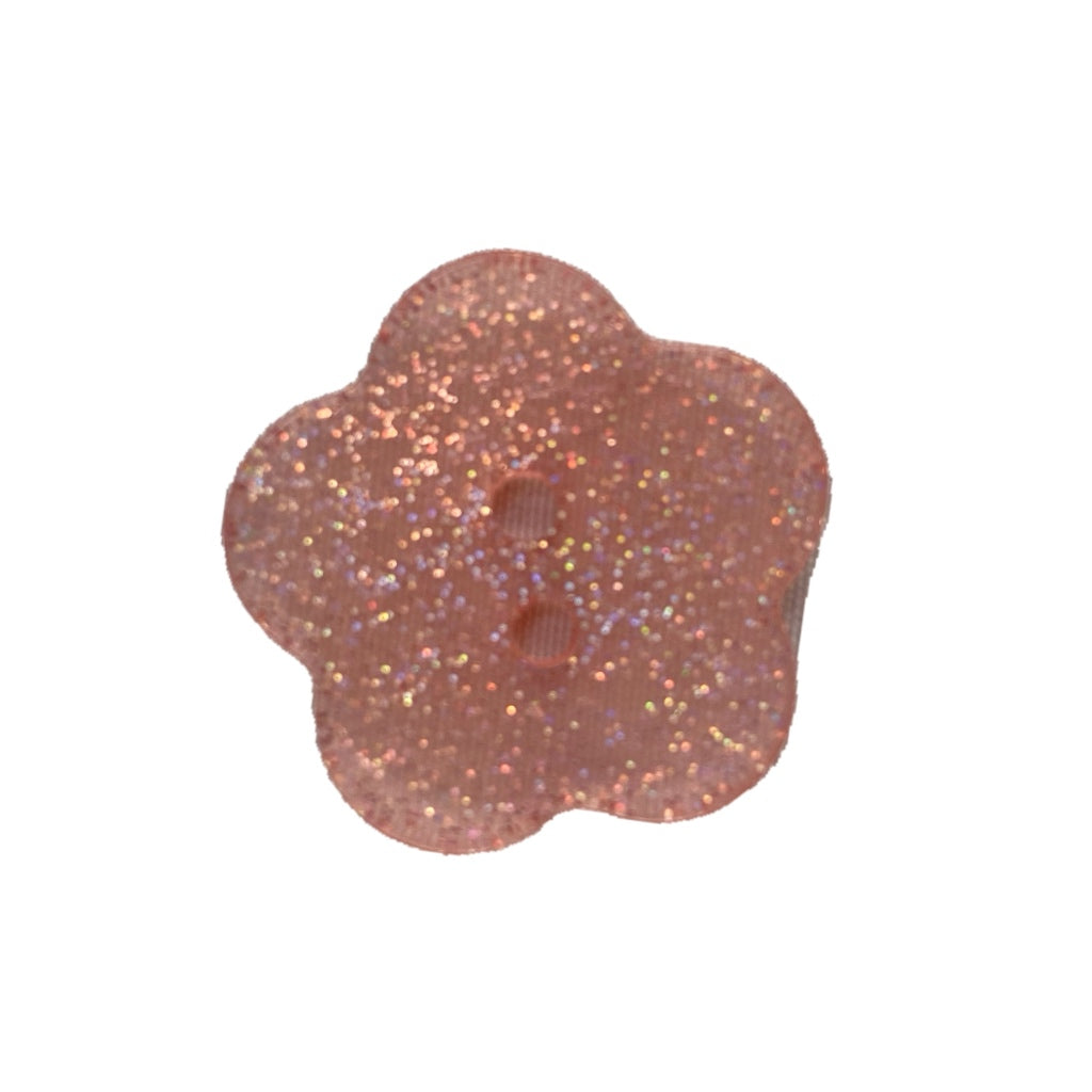 Button 367367C Pink Transparent Sparkle 23mm