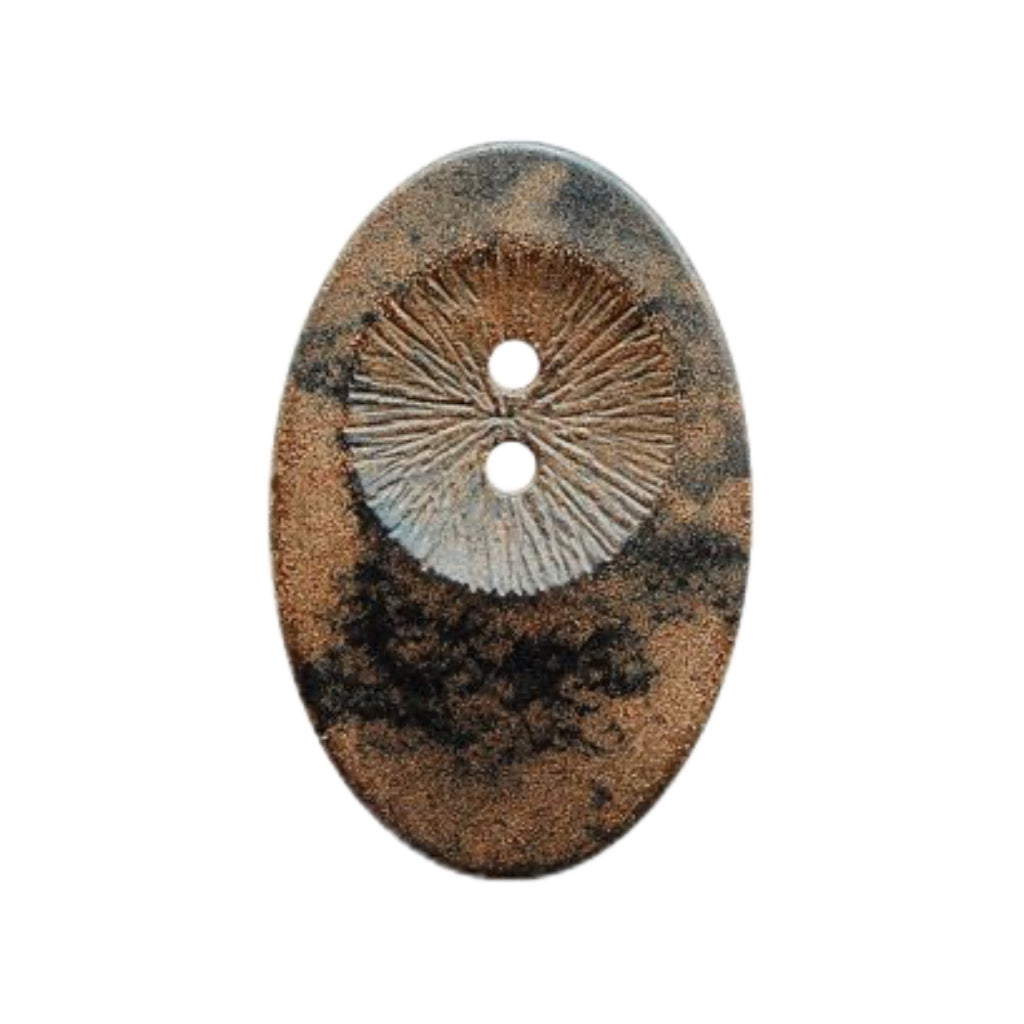 Button 400288 Brown Oval 34mm