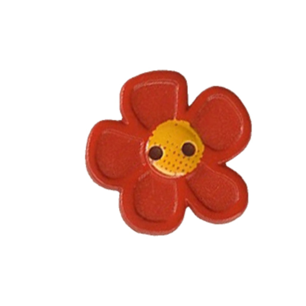 Button 707009/18 Orange Daisy 18mm