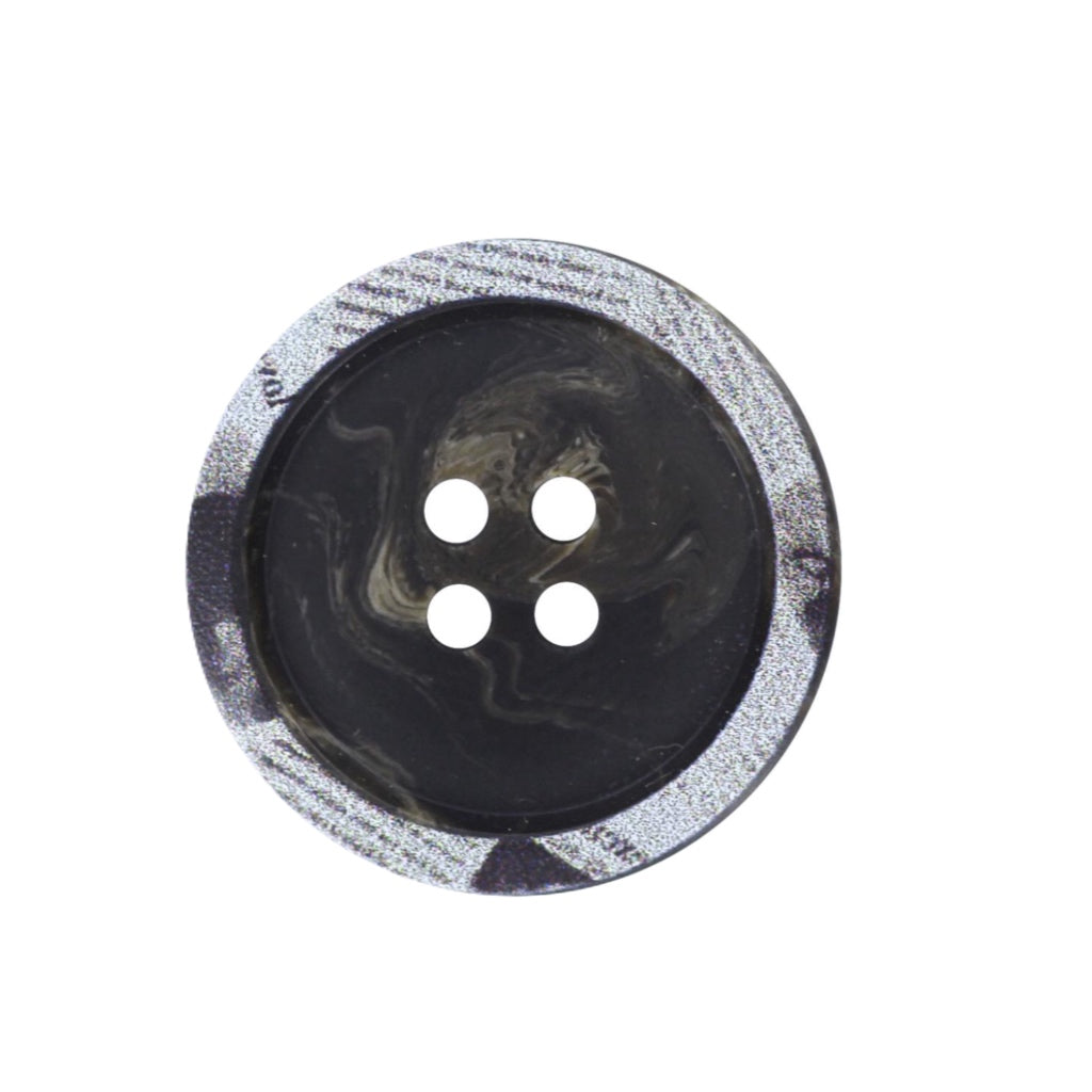 Button 721399D Stone Newsprint Rim 23mm