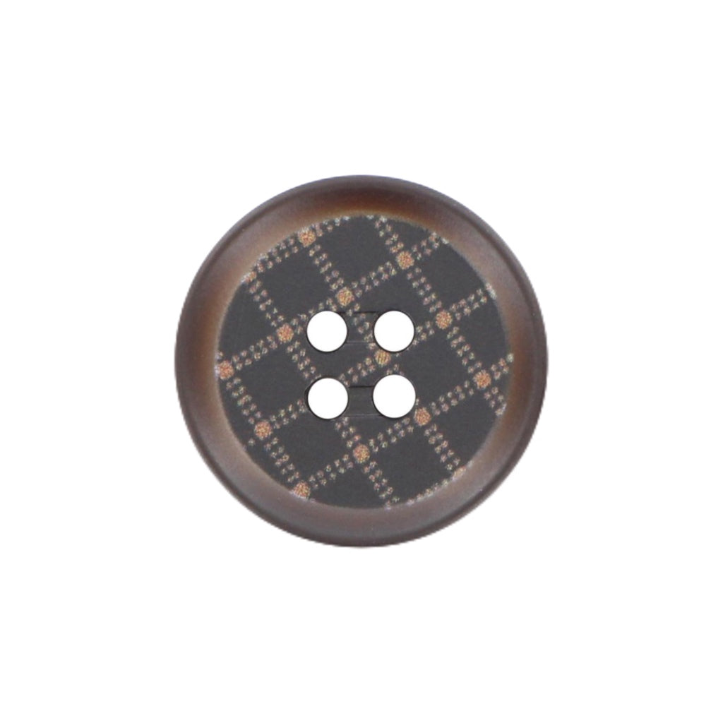 Button 723587D Navy Plaid 20mm