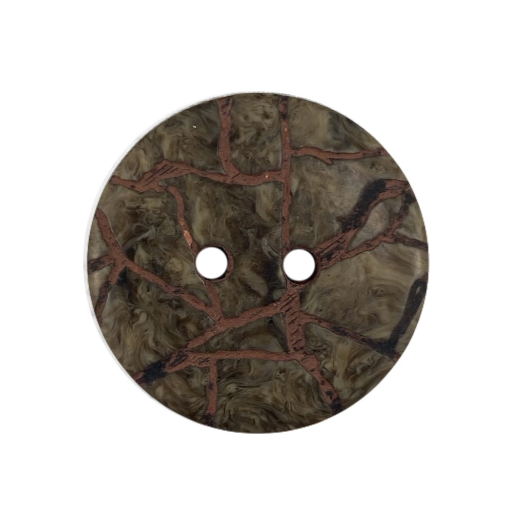 Button 728466C Dark Brown Stone 25mm