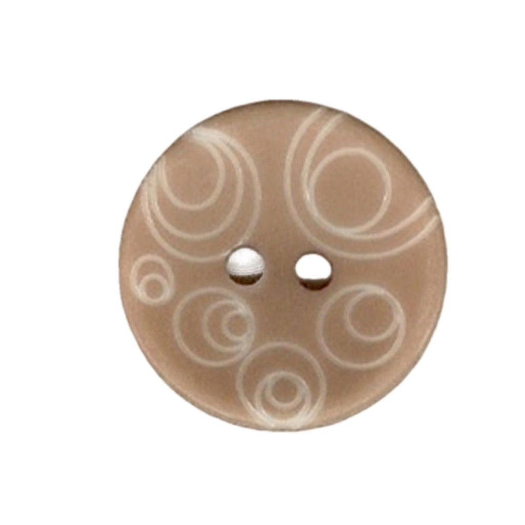 Button 728467EB Tan White Swirl 23mm