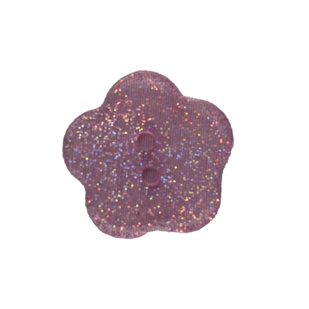Button 813685C Purple Sparkle Flower 23mm