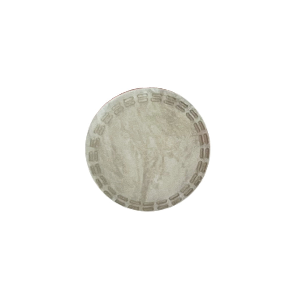 Button 853750 Grey Green Marble Dashed Rim 16mm