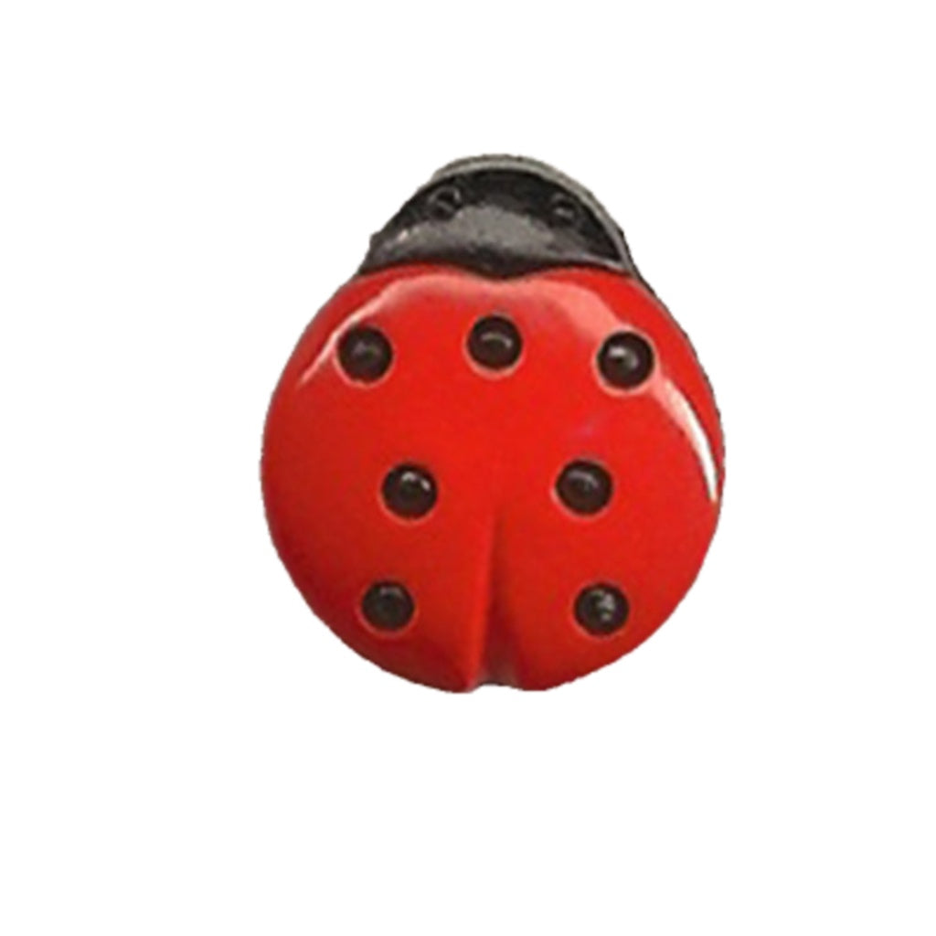 Button 952624a Red Ladybug 20x15mm