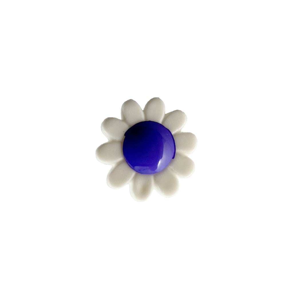 Button 952816KB Flower Blue Centre 14mm