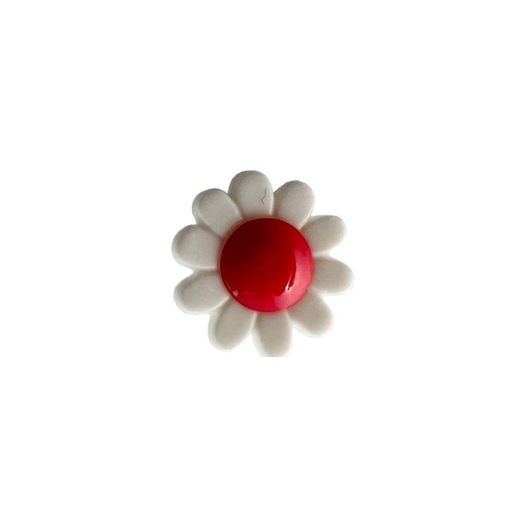 Button 952818KB Flower Red Centre 14mm