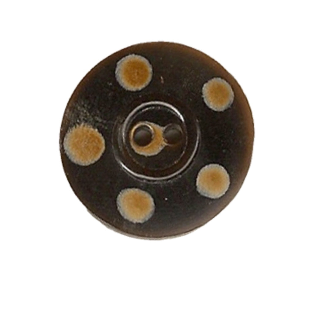 Button 9800720 Brown Tan Spot 25mm
