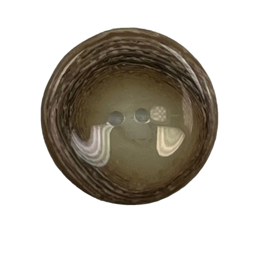 Button P66301/54 Khaki Ripple Edge Light Centre 32mm