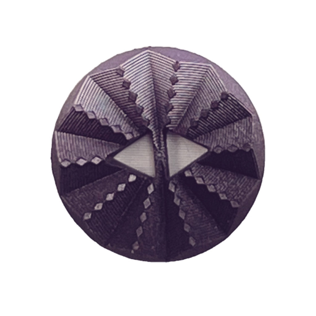Button P69404/44 Purple Sunburst Triangle Holes 25mm