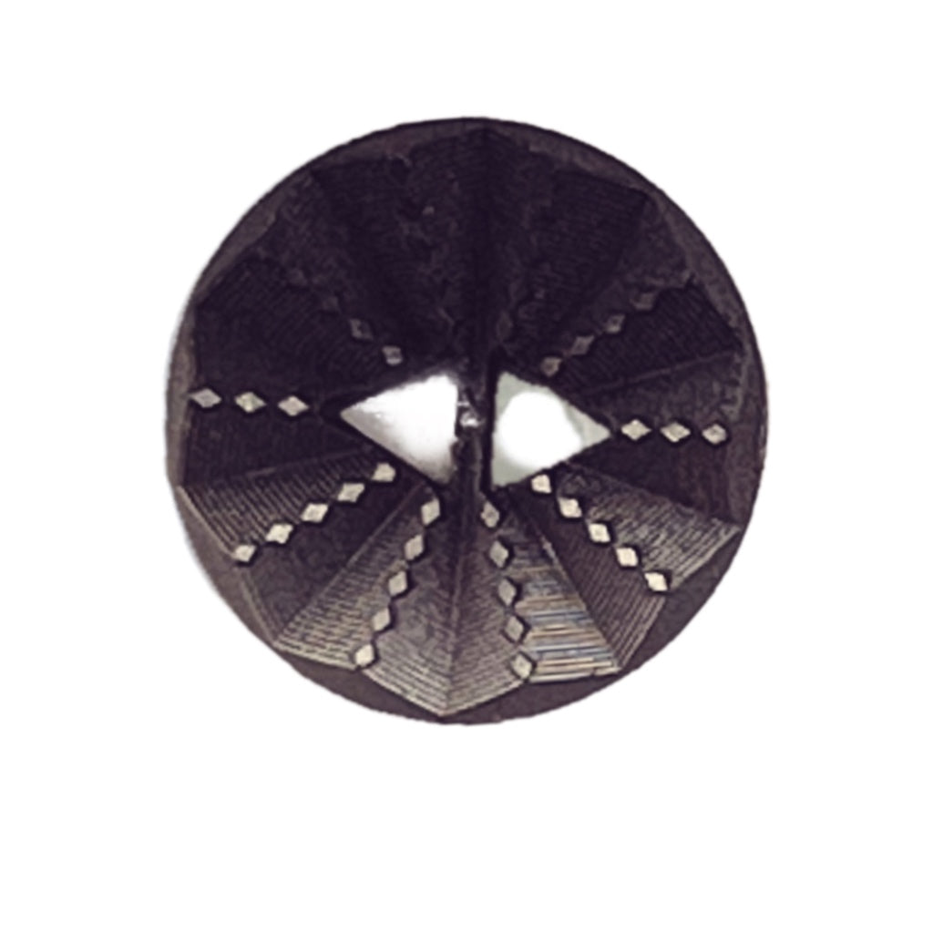 Button P69406/44 Black Sunburst Triangle Holes 25mm