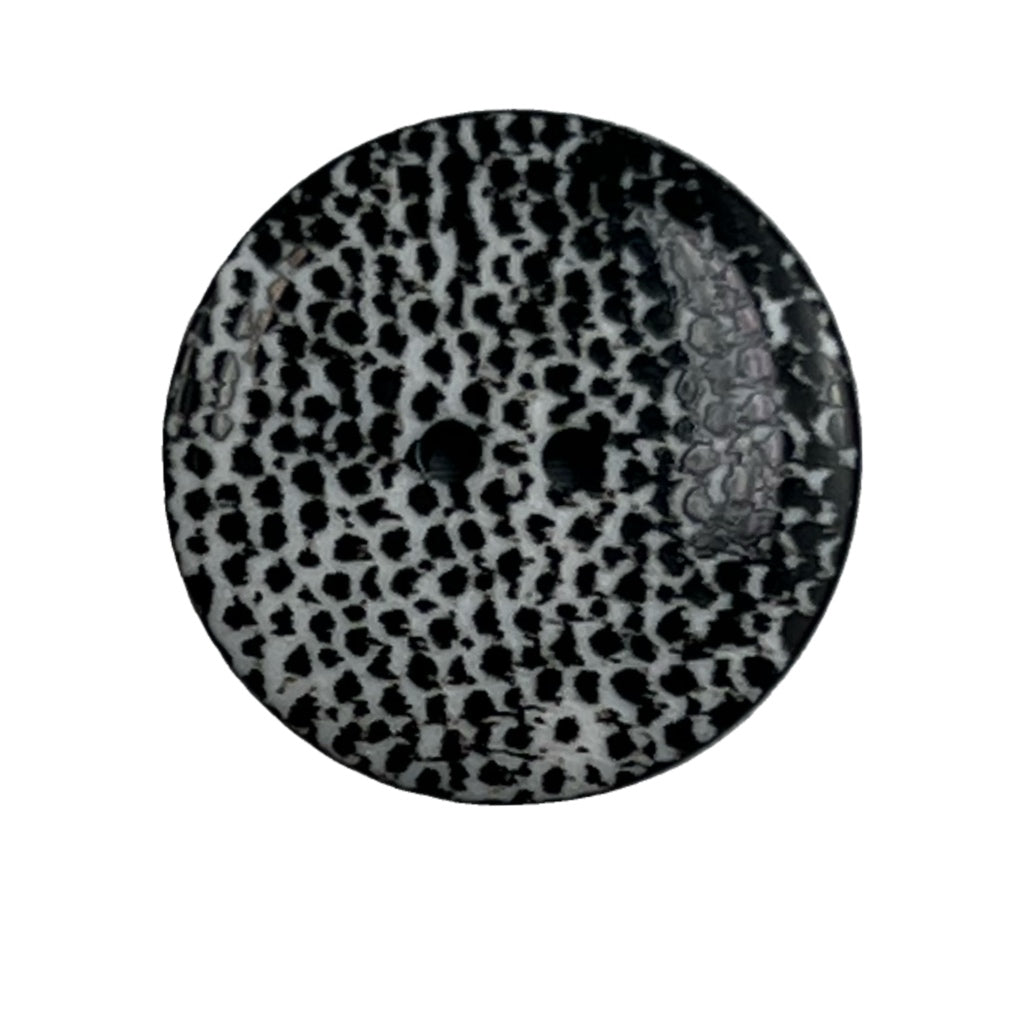 Button P73103/48 White Black Spots 32mm