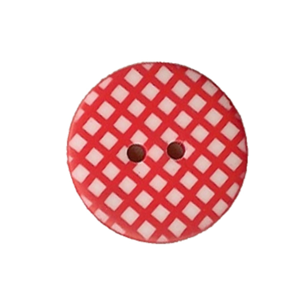 Button STBTGR1 Red Gingham 25mm
