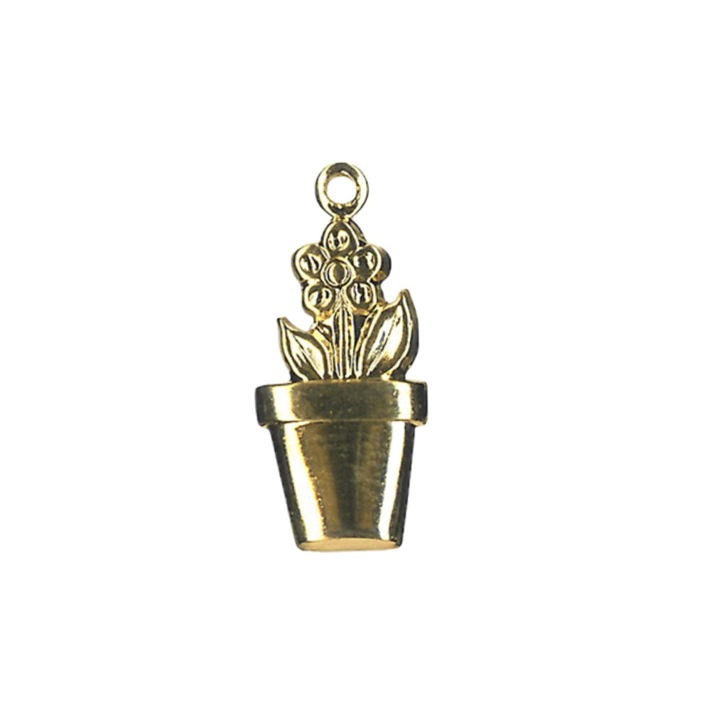 Charm BE025 Flower Pot Gold