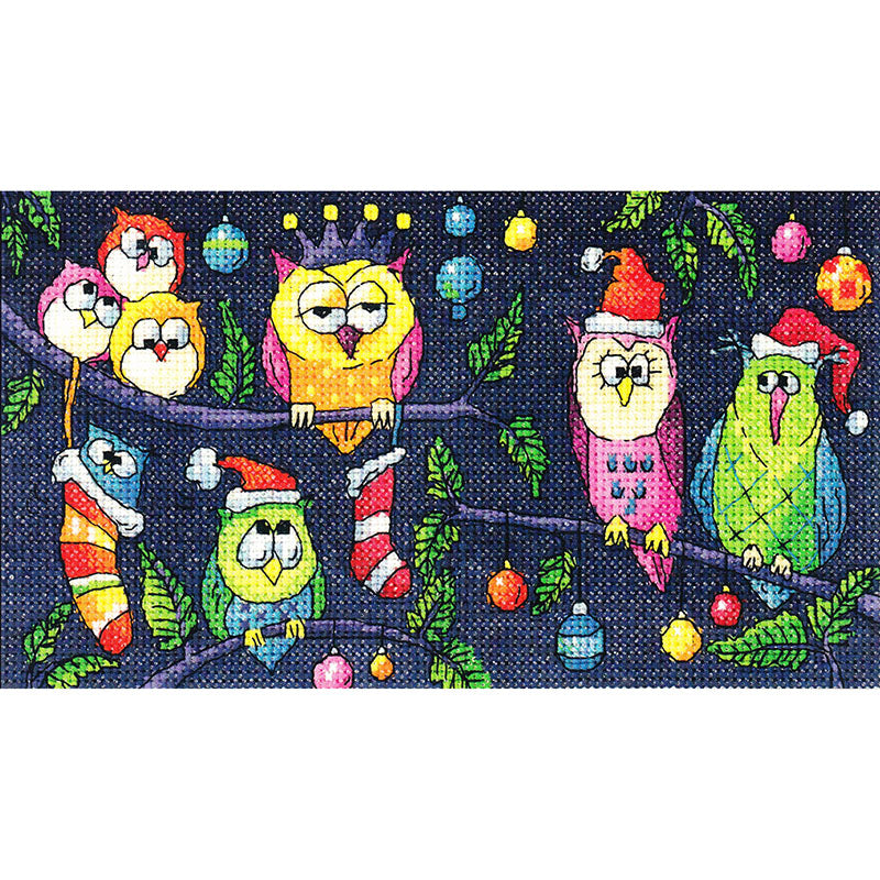 Heritage Crafts 1377 Birds of a Feather Christmas Owls
