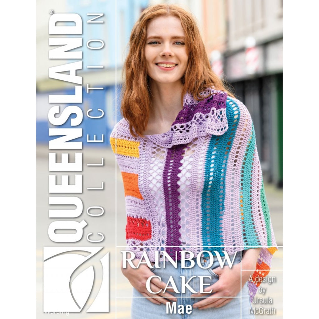 Queensland C  162-02 Rainbow Cake Mae Shawl