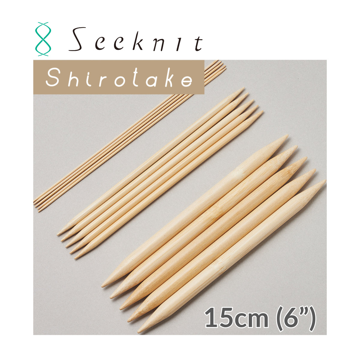 Double Pointed 15cm Seeknit Shirotake