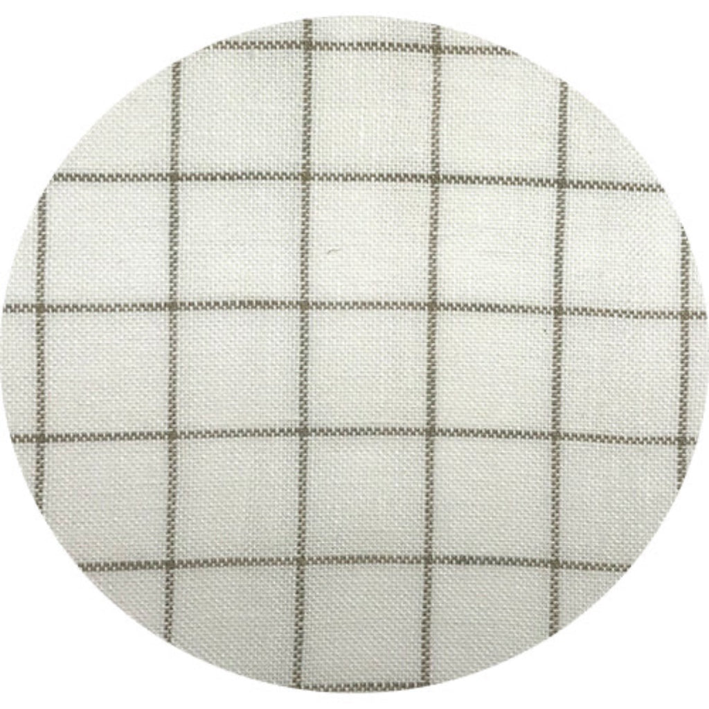 Linen 28ct 1029 Khaki Grid on Antique White