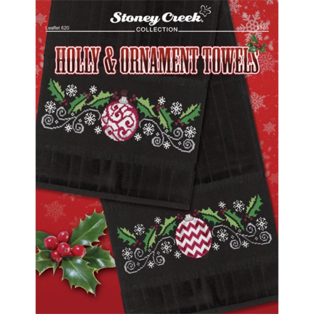 STCL  620  Holly & Ornament Towels