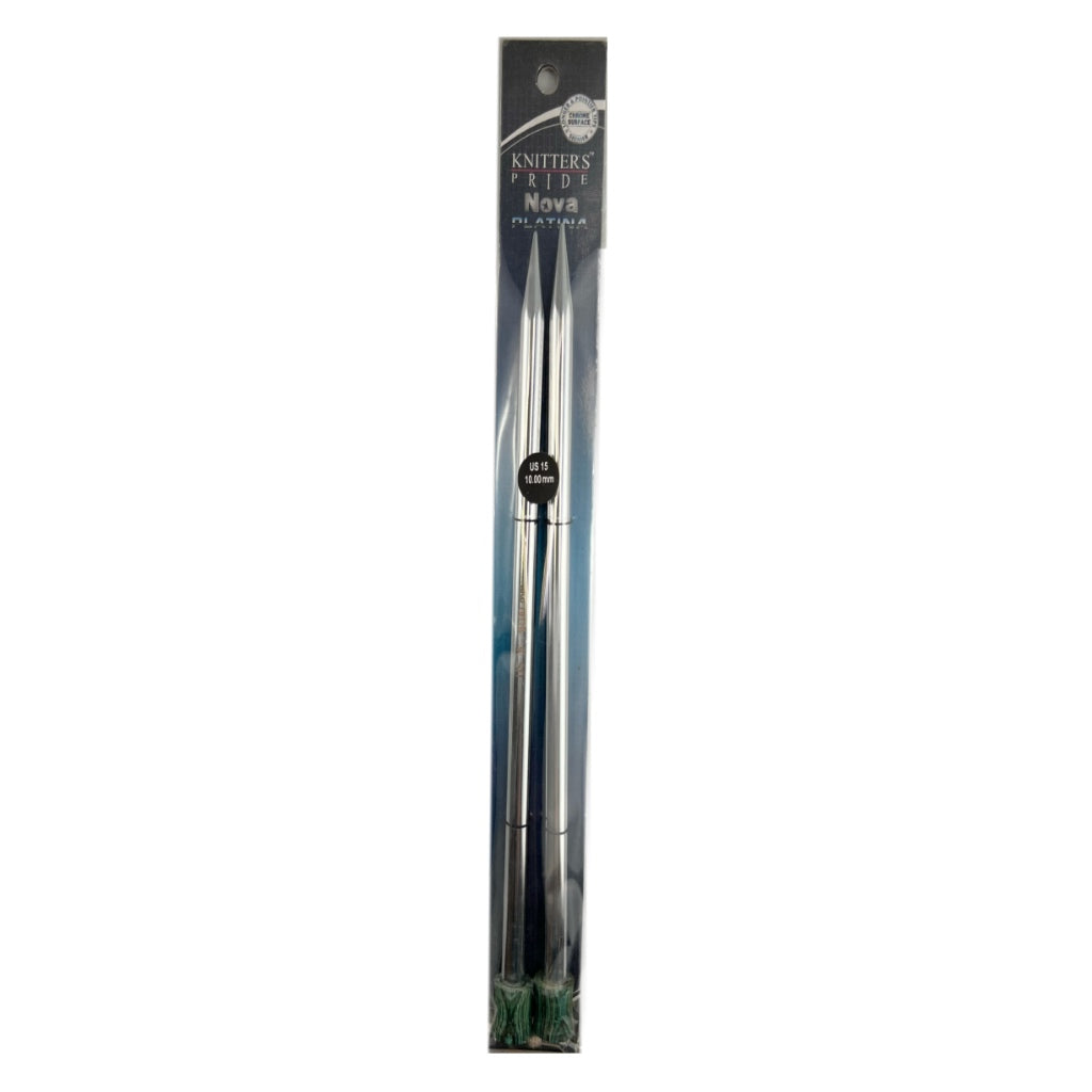 Knitting Needles 10.00mm 25cm Nova Platina