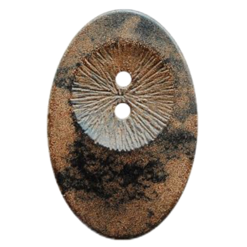 Button 370920 Wood Oval Brown 28mm