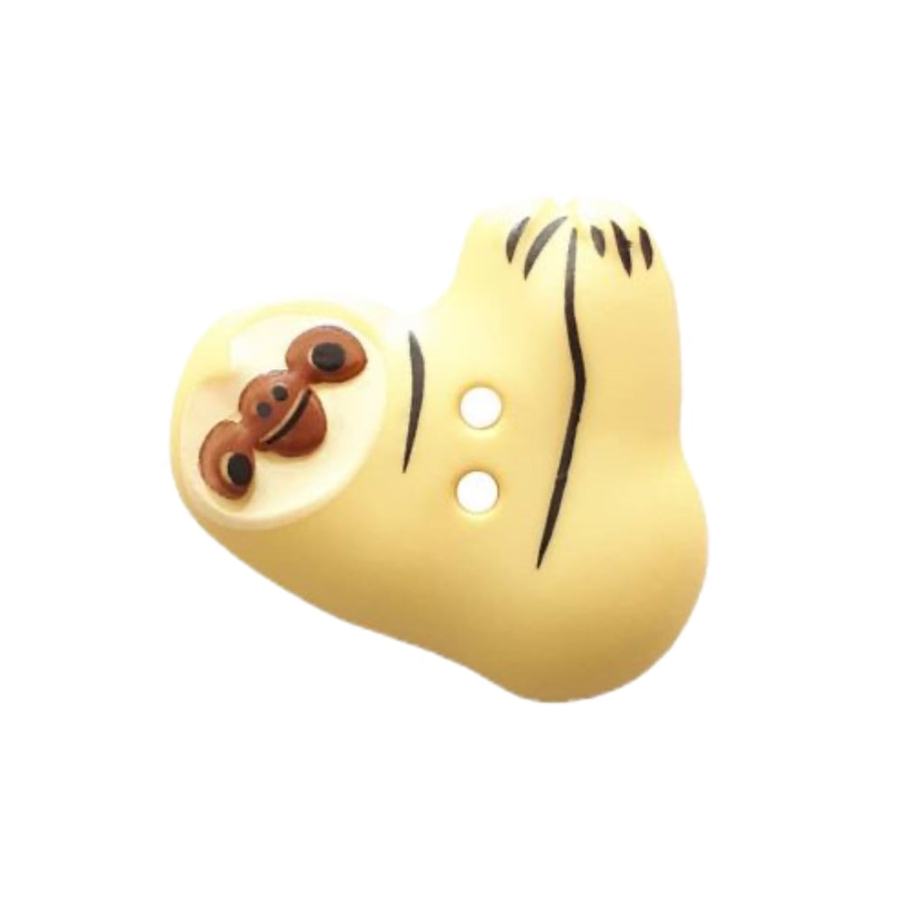 Button 341305 Yellow Sloth 25mm