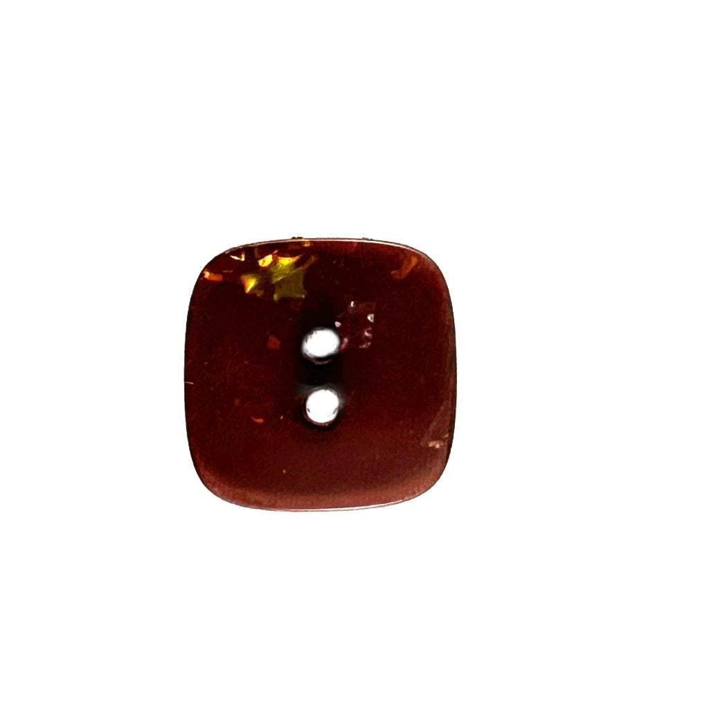 Button 344812 Brown Square 20mm