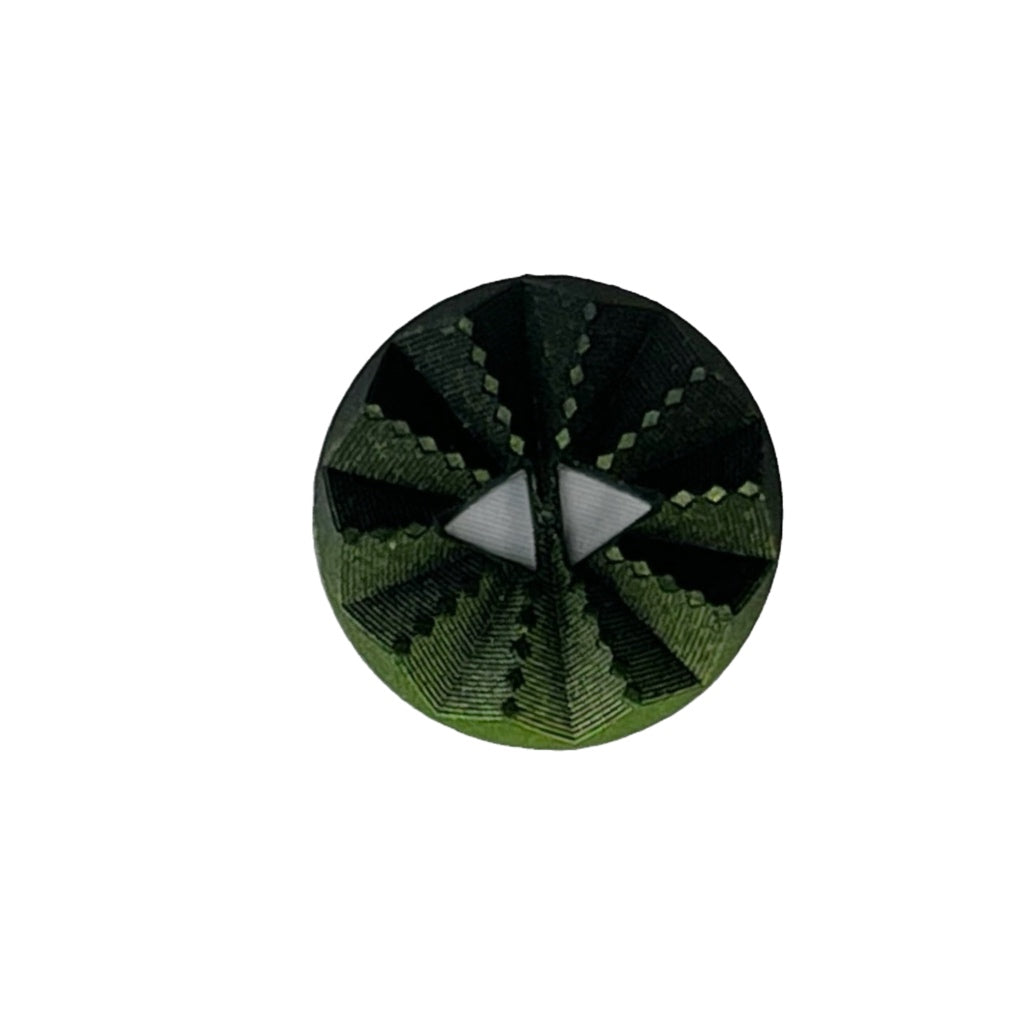 Button P69402/44 Hunter Lime Green Sunburst Triangle Holes 20mm