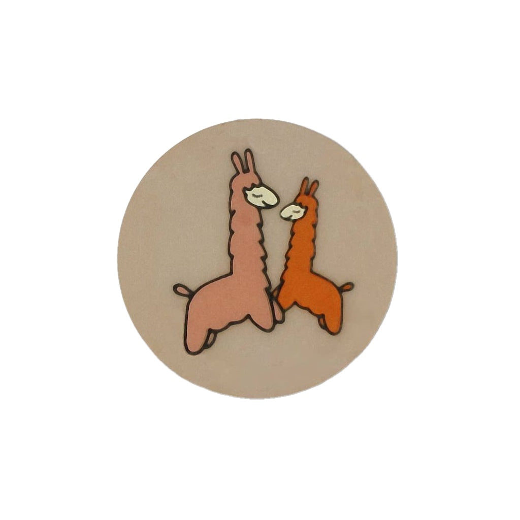 Button 281130 Wood Llama 20mm