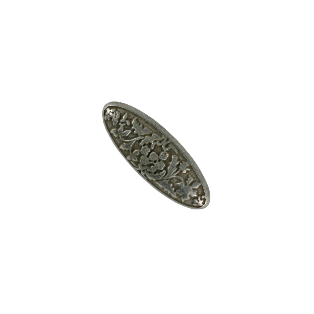 Button 311047 Floral Metal Oval 18mm