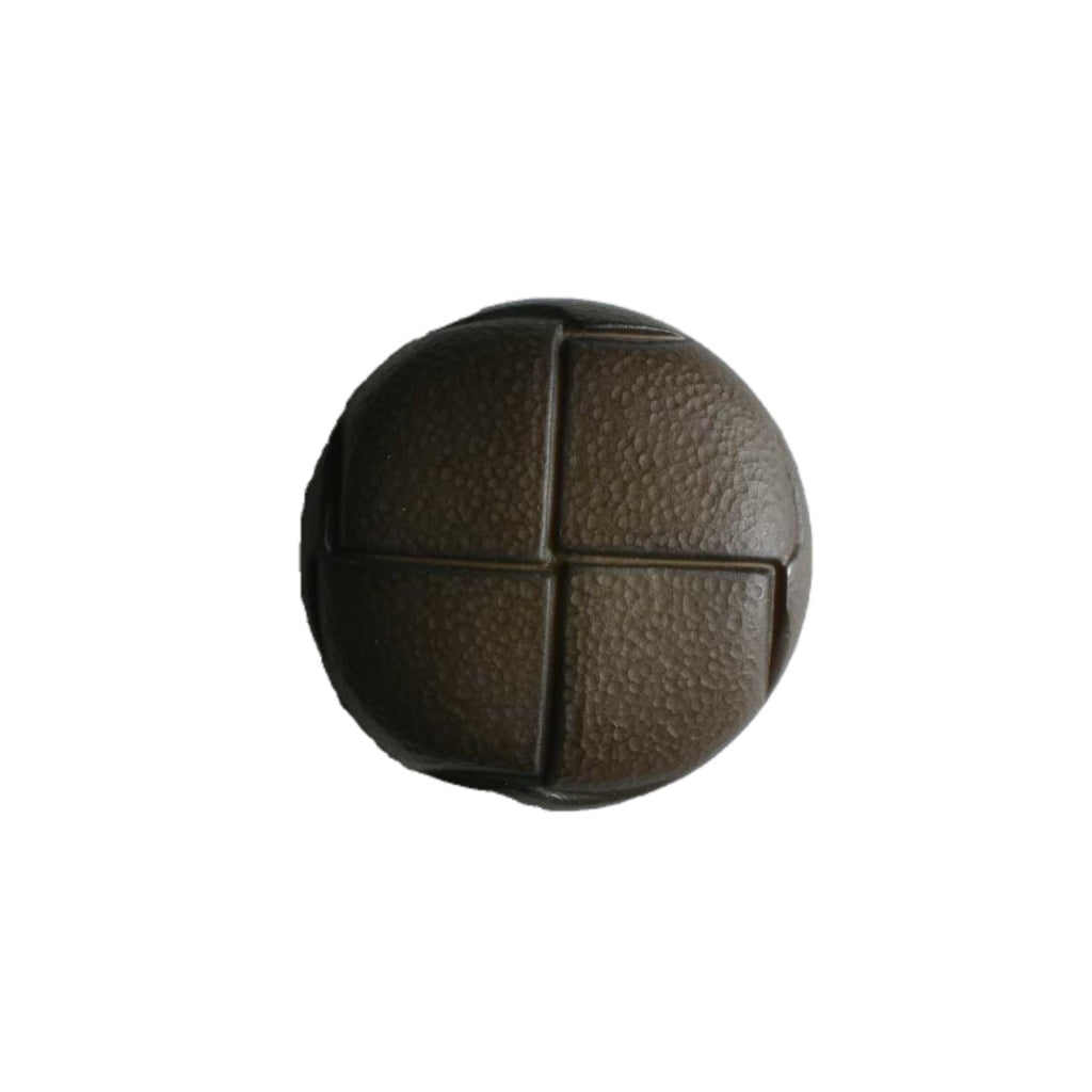 Button 241071 Leather Imitation Brown 18mm