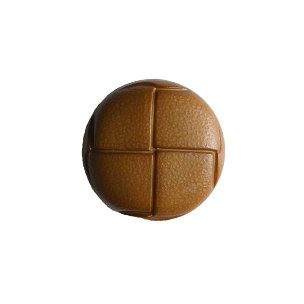 Button 260951 Faux Leather Brown 20mm